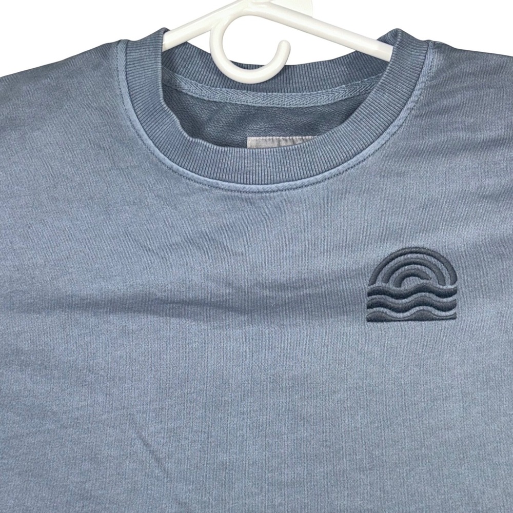 Goodfellow & Co Mens Crewneck Sweatshirt Blue Cotton Size M Pullover Long Sleeve